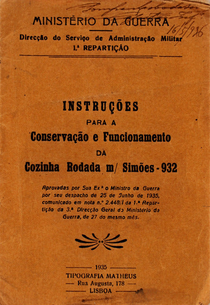 INSTRUÃ‡Ã•ES PARA A CONSERVAÃ‡ÃƒO E FUNCIONAMENTO DA COZINHA RODADA M/ SIMÃ•ES - 932.