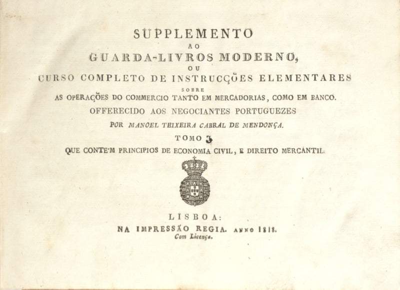 SUPPLEMENTO AO GUARDA-LIVROS MODERNO.