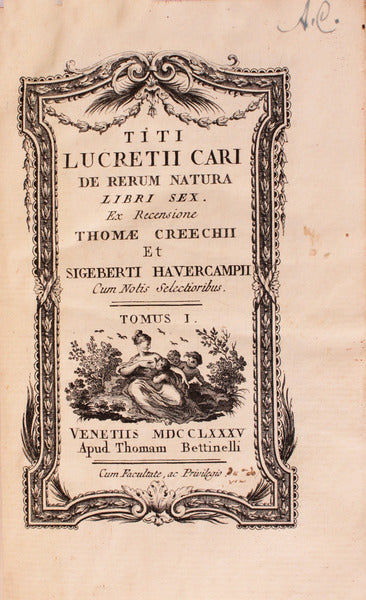 TITI LUCRETII CARI DE RERUM NATURA, LIBRI SEX.