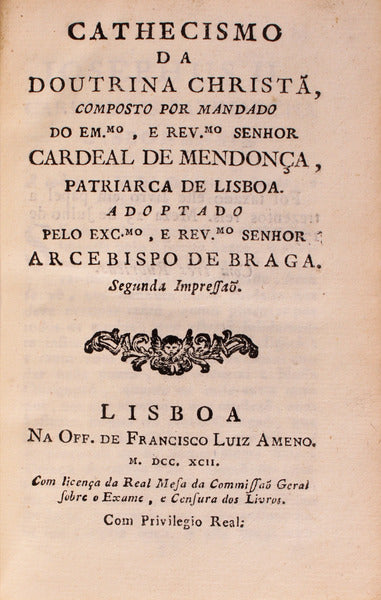 CATHECISMO DA DOUTRINA CHRISTÃƒ,