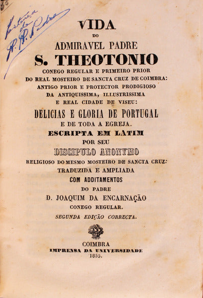 VIDA DO ADMIRAVEL PADRE S. THEOTONIO.