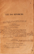 LEI DO DIVORCIO (2 FOLHETOS).