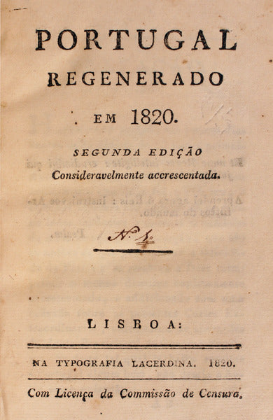 PORTUGAL REGENERADO EM 1820.