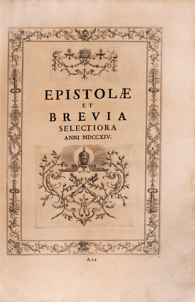 CLEMENTIS UNDECIMI PONT. MAX. EPISTOLAE, ET BREVIA SELECTIORA.