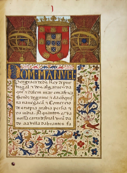 ENCADERNAÃ‡ÃƒO ARTÃSTICA â€“ FAC-SIMILE â€“ FORAL MANUELINO DA VILA DE ABRANTES.