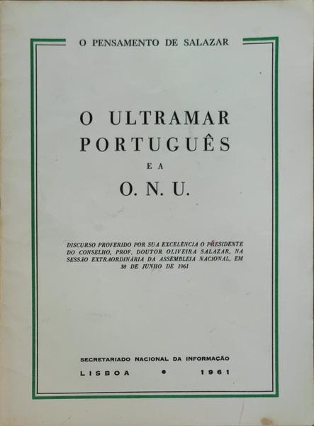 O ULTRAMAR PORTUGUÃŠS E A O.N.U.