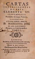 CARTAS INTERESSANTES DO PAPA CLEMENTE XIV (GANGANELLI).