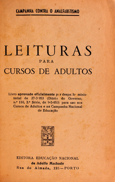 LEITURAS PARA CURSOS DE ADULTOS.