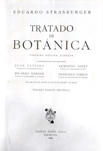 TRATADO DE BOTÃ‚NICA. [3.Âª EDIÃ‡ÃƒO]