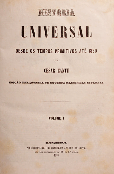HISTÃ“RIA UNIVERSAL DESDE OS TEMPOS PRIMITIVOS ATÃ‰ 1850.