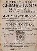 DESPERTADOR CHRISTIANO MARIAL DE VARIOS SERMONES DE MARIA SANTISSIMA N.S.