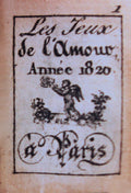 JEUX (LES) DE L'AMOUR. [Almanaque em Miniatura]