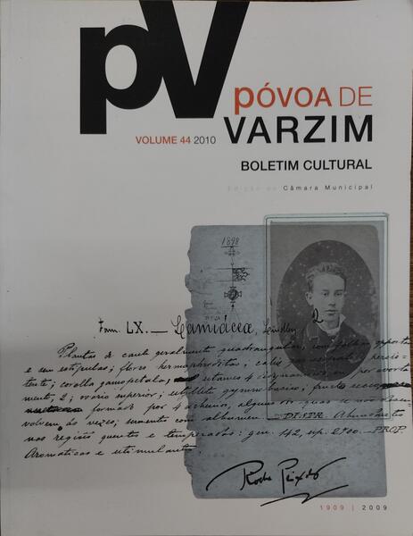 PÃ“VOA DO VARZIM, BOLETIM CULTURAL, VOLUME 44, 2010.