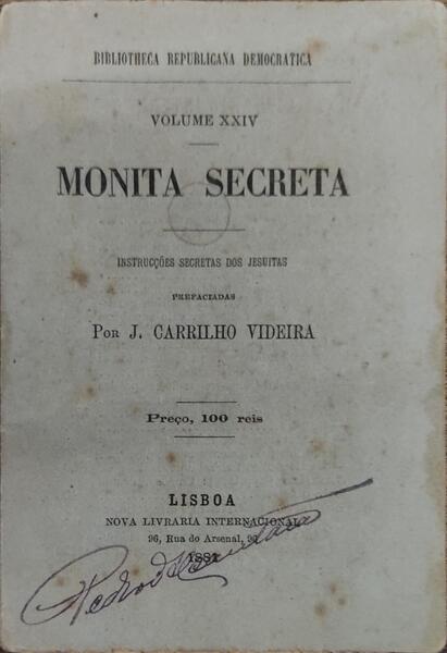 MONITA SECRETA, INSTRUCÃ‡Ã•ES SECRETAS DOS JESUÃTAS.