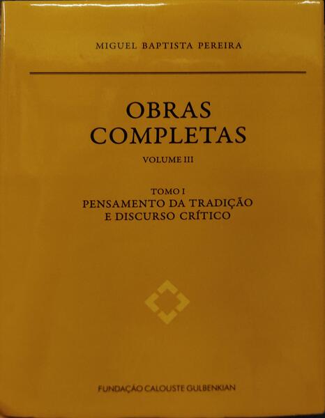 OBRAS COMPLETAS, VOLUME III.