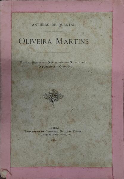 OLIVEIRA MARTINS.