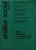 ANÃLISE SOCIAL, REVISTA DO INSTITUTO DE CIÃŠNCIAS SOCIAIS DA UNIVERSIDADE DE LISBOA, N.Âº 075, 1983.