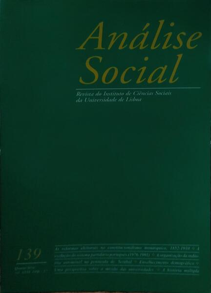 ANÃLISE SOCIAL, REVISTA DO INSTITUTO DE CIÃŠNCIAS SOCIAIS DA UNIVERSIDADE DE LISBOA, N.Âº 139, 1996.