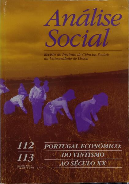 ANÃLISE SOCIAL, REVISTA DO INSTITUTO DE CIÃŠNCIAS SOCIAIS DA UNIVERSIDADE DE LISBOA, N.Âº 112-113, 1991.