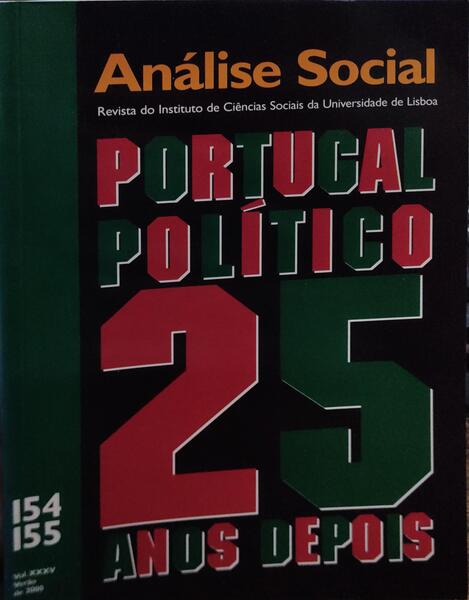 ANÃLISE SOCIAL, REVISTA DO INSTITUTO DE CIÃŠNCIAS SOCIAIS DA UNIVERSIDADE DE LISBOA, N.Âº 154-155, 2000.