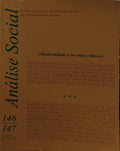 ANÃLISE SOCIAL, REVISTA DO INSTITUTO DE CIÃŠNCIAS SOCIAIS DA UNIVERSIDADE DE LISBOA, N.Âº 146-147, 1998.