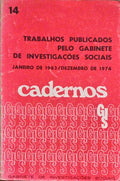 TRABALHOS PUBLICADOS PELO GABINETE DE INVESTIGAÃ‡Ã•ES SOCIAIS, JANEIRO DE 1963/DEZEMBRO DE 1974.