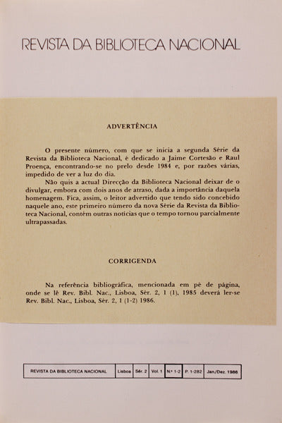 REVISTA DA BIBLIOTECA NACIONAL.