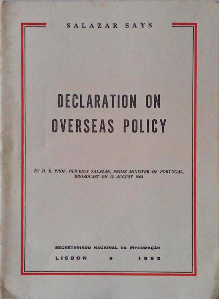 DECLARATION ON OVERSEAS POLICY.