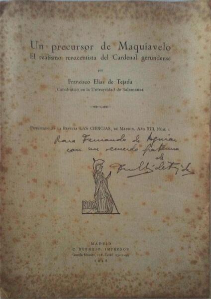 UN PRECURSOR DE MAQUIAVELO, EL REALISMO RENASCENTISTA DEL CARDENAL GERUNDENSE.