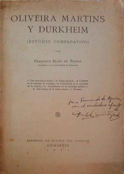 OLIVEIRA MARTINS Y DURKHEIM.