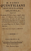M. FABII QUINTILIANI INSTITUTIONES ORATORIAE,