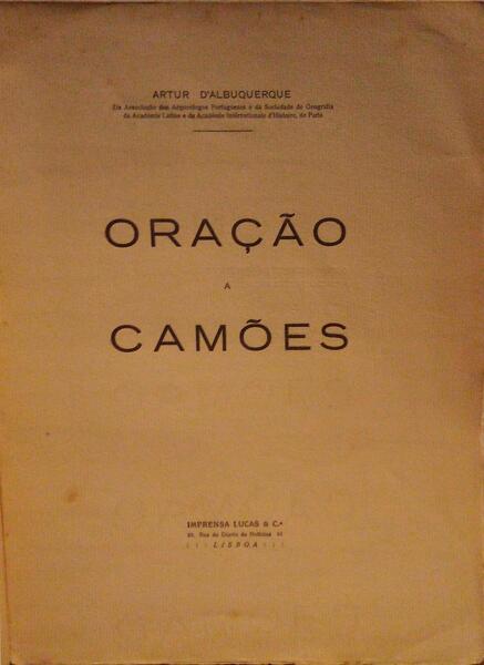 ORAÃ‡ÃƒO A CAMÃ•ES.