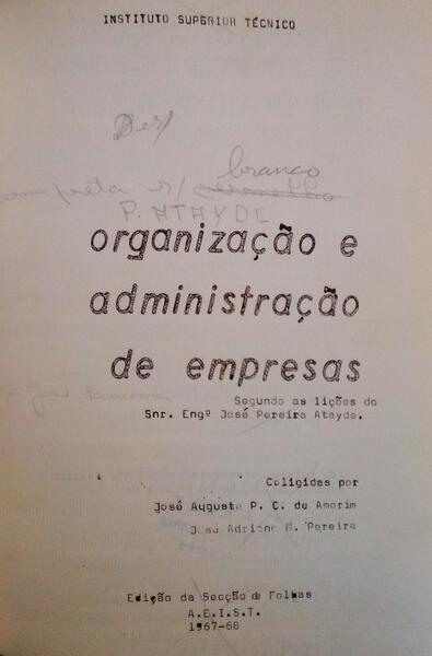 ORGANIZAÃ‡ÃƒO E ADMINISTRAÃ‡ÃƒO DE EMPRESAS.