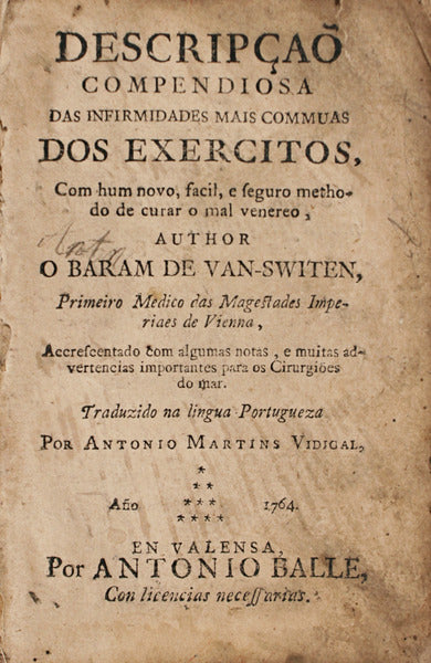 DESCRIPÃ‡ÃƒO COMPENDIOSA DAS INFIRMIDADES MAIS COMMUAS DOS EXERCITOS,
