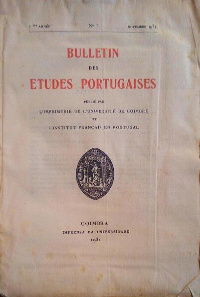 BULLETIN DES ETUDES PORTUGAISES N.Âº 3.