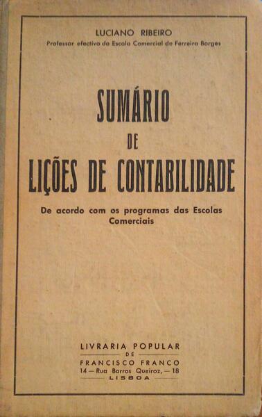 SUMÃRIO DE LIÃ‡Ã•ES DE CONTABILIDADE.