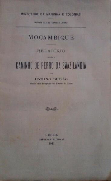 RELATORIO SOBRE O CAMINHO DE FERRO DA SWAZILANDIA.