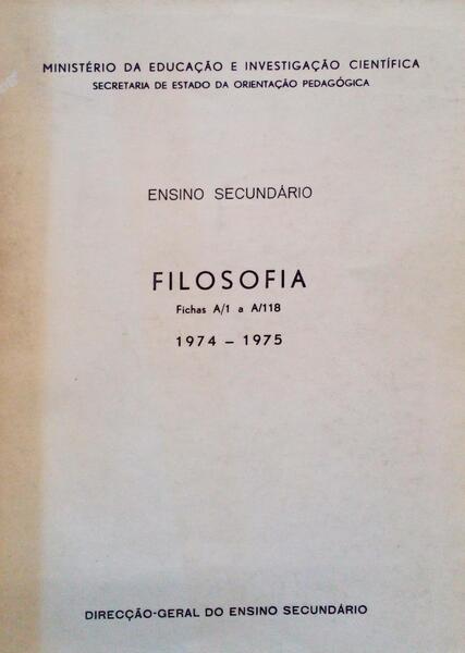 FILOSOFIA: FICHAS 1974-1975. [2 VOLS.]