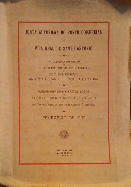 JUNTA AUTONOMA DO PORTO COMERCIAL DE VILA REAL DE SANTO ANTONIO.