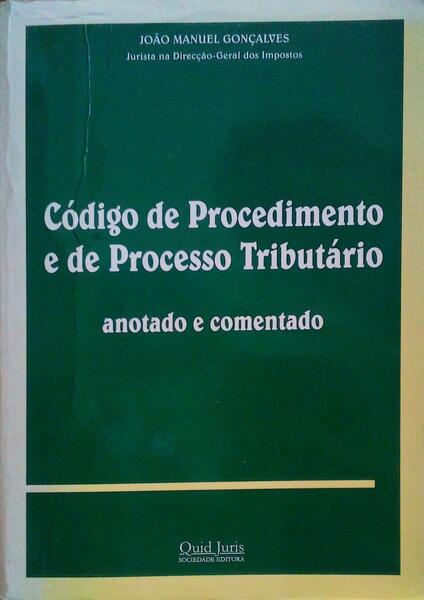 CÃ“DIGO DE PROCEDIMENTO E DE PROCESSO TRIBUTÃRIO.