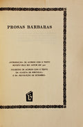 PROSAS BÃRBARAS.