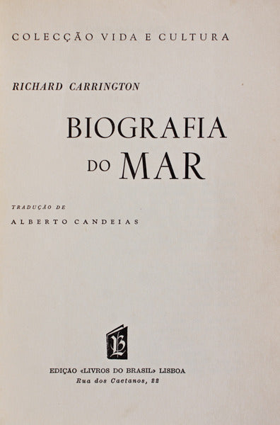 BIOGRAFIA DO MAR. [ENCADERNADO]