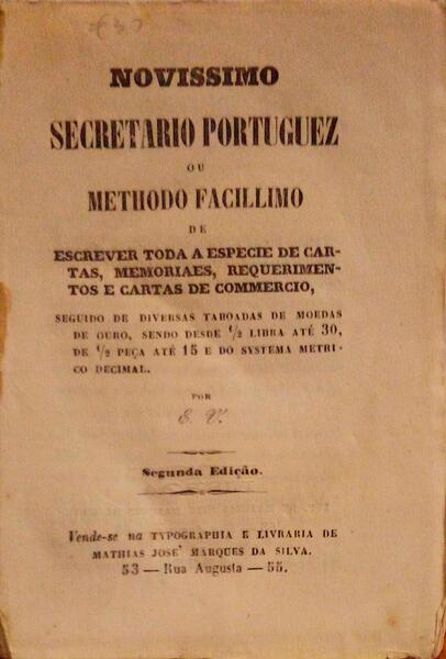 NOVISSIMO SECRETARIO PORTUGUEZ.