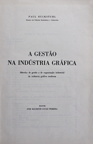 A GESTÃƒO NA INDÃšSTRIA GRÃFICA