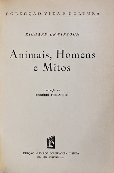 ANIMAIS HOMENS E MITOS.