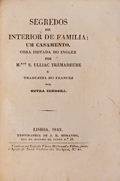 SEGREDOS DE INTERIOR DE FAMILIA: UM CASAMENTO.