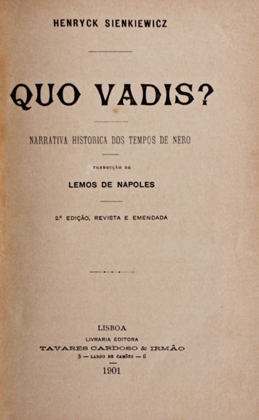 QUO VADIS? [2.Âª EDIÃ‡ÃƒO]