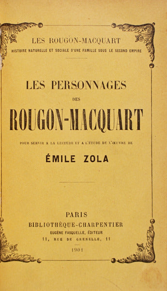 LES PERSONNAGES DES ROUGON-MACQUART.