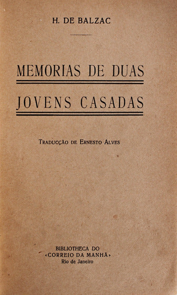 MEMORIAS DE DUAS JOVENS CASADAS.