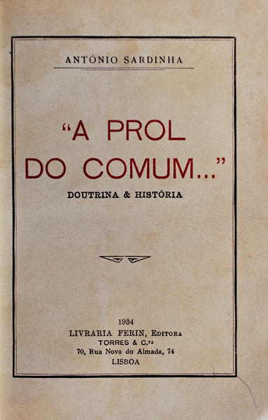 Â«A PROL DO COMUM...Â»